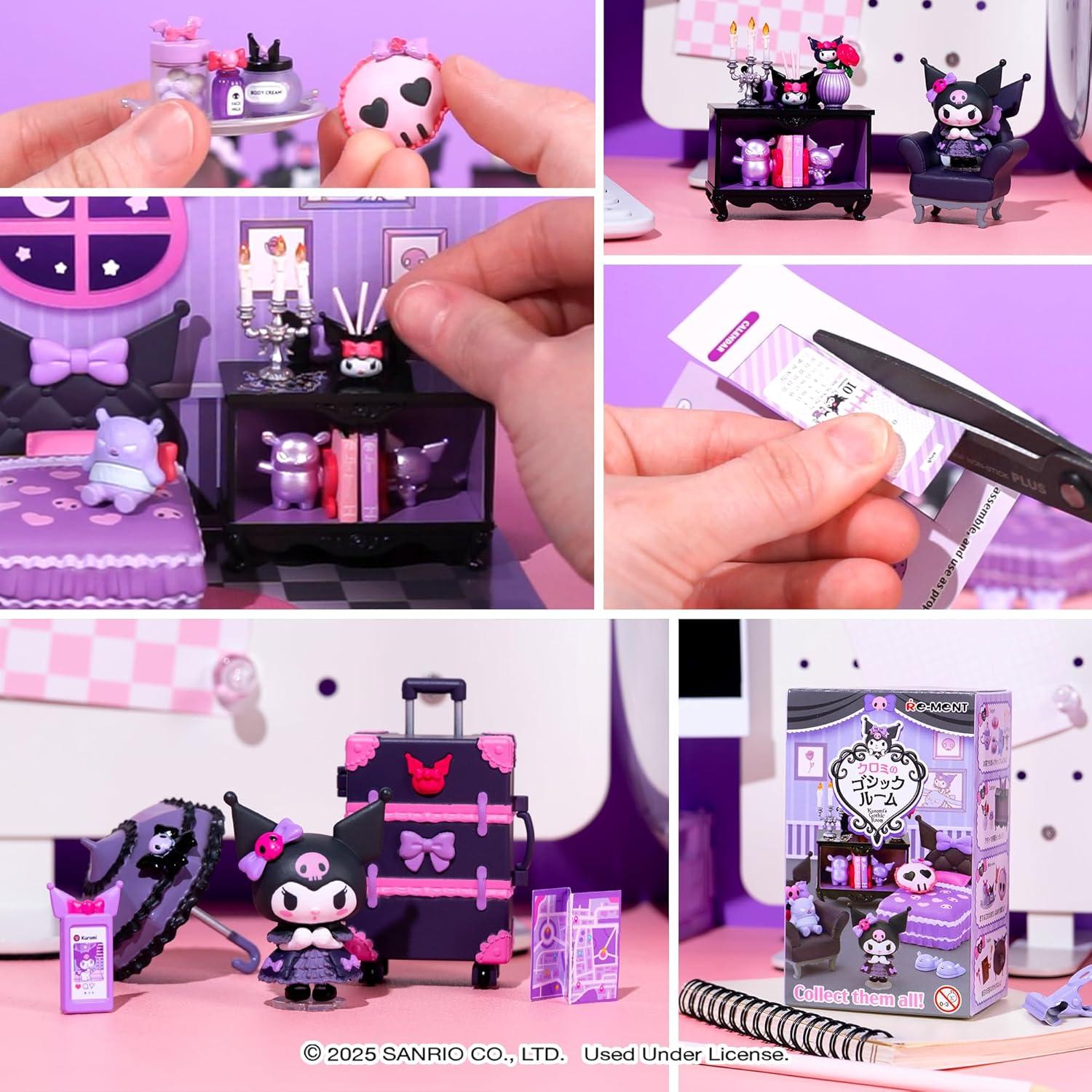 Set Mini Figura Sorpresa Kuromi Gótica Re-Ment - 1 Pc