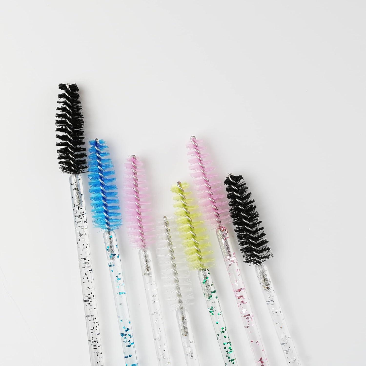 Cepillos de Pestañas Desechables i-Laesh 100 Pcs Cristal Rosa