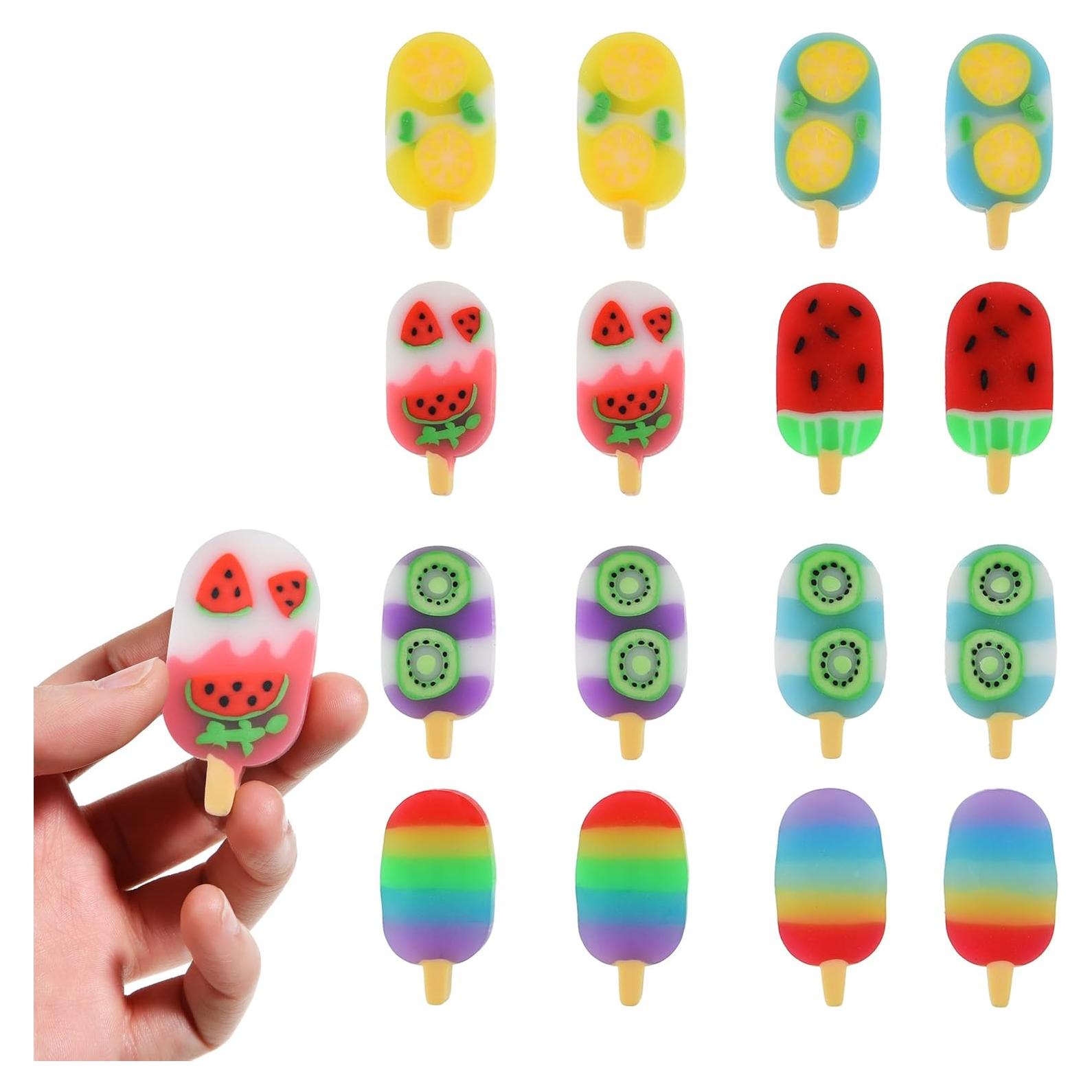 Borradores en Forma de Fruta DOMG - 16 Pcs Coloridos y Divertidos