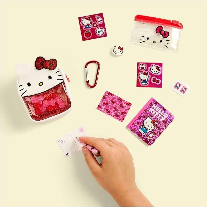 Conjunto 2 mochilas micro Real Littles Hello Kitty 6 sorpresas