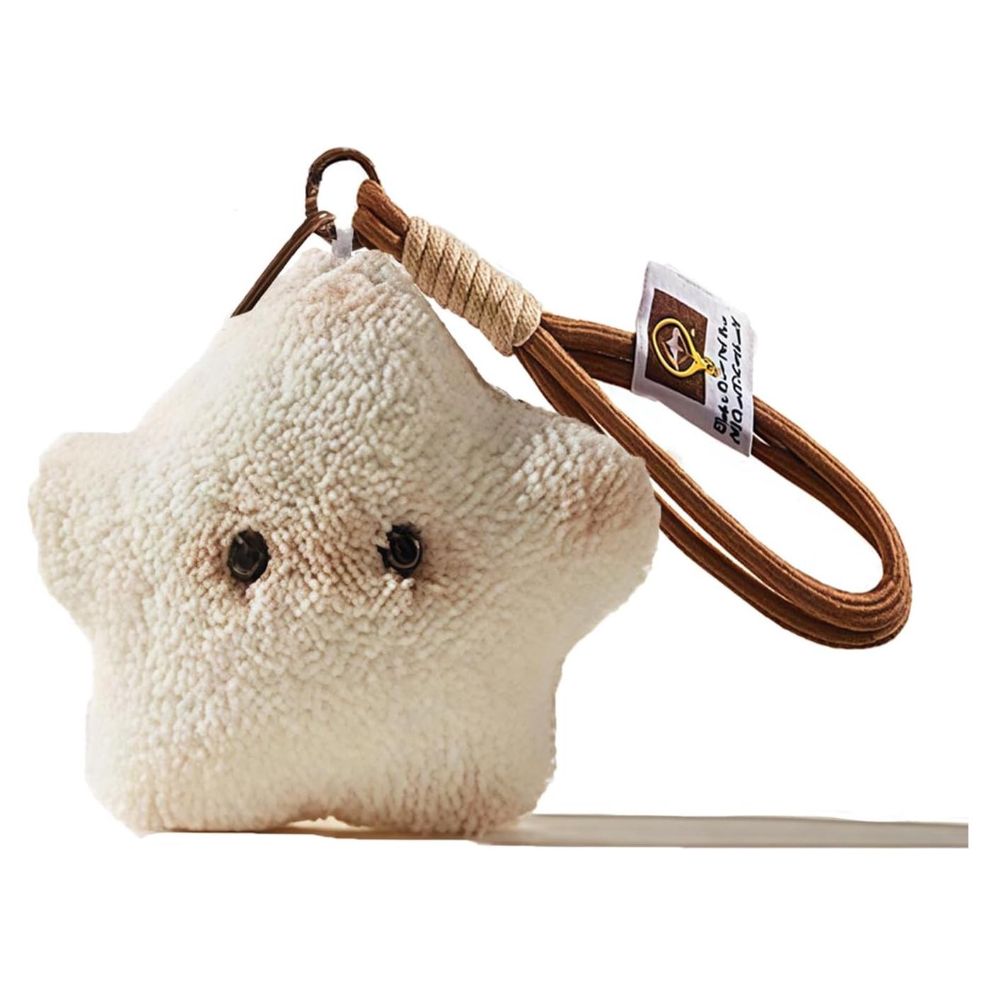 Llavero de Peluche Estrella Kawaii Blanco - Antiestrés