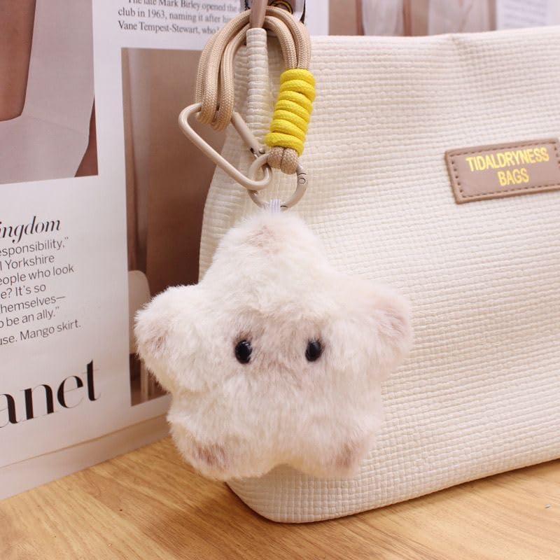Llavero de Peluche Estrella Kawaii Blanco - Antiestrés