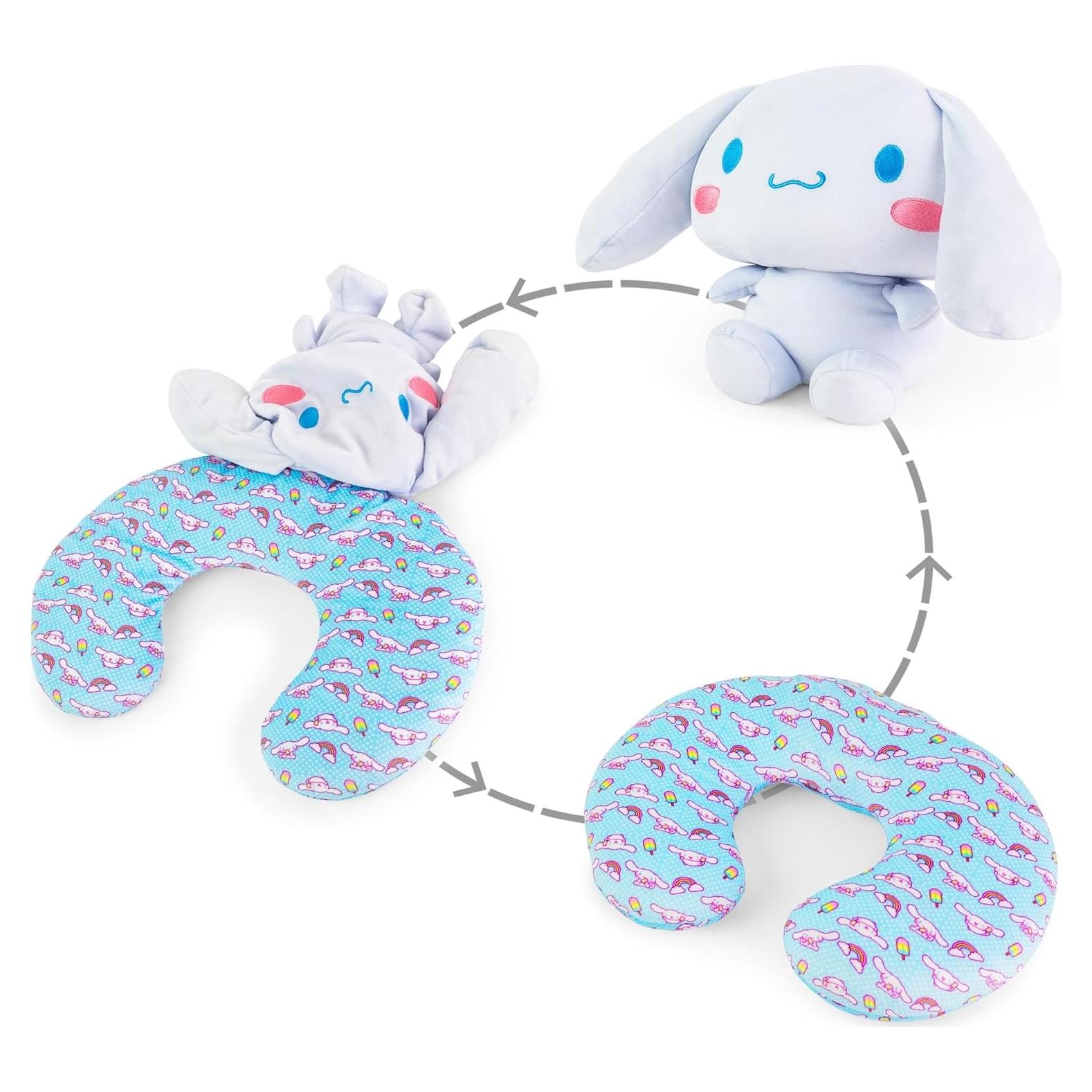 Almohada de Cuello Reversible Cinnamoroll - Peluche Sanrio 35.56x27.94 cm