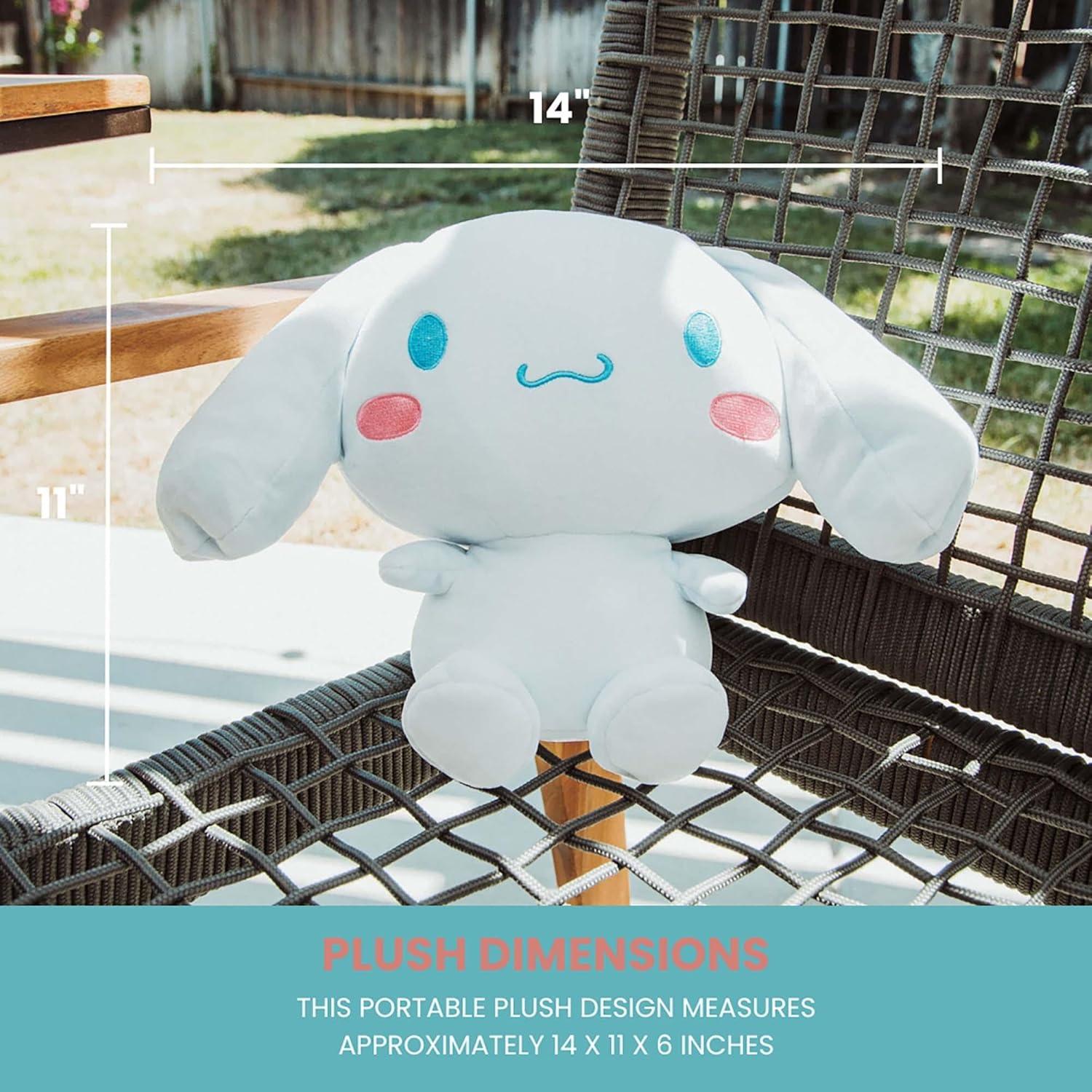 Almohada de Cuello Reversible Cinnamoroll - Peluche Sanrio 35.56x27.94 cm