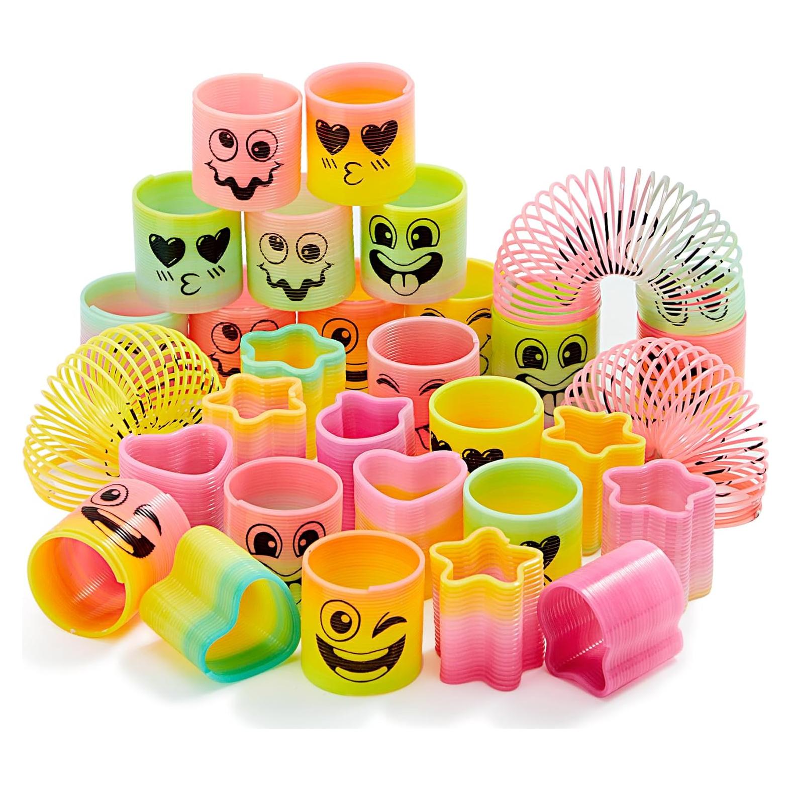 30 Juguetes de Resorte Mini JOYIN Arcoíris Antiestrés