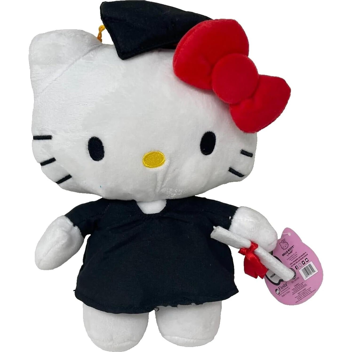 Peluche Hello Kitty Graduación 26.67 cm con Toga y Birrete