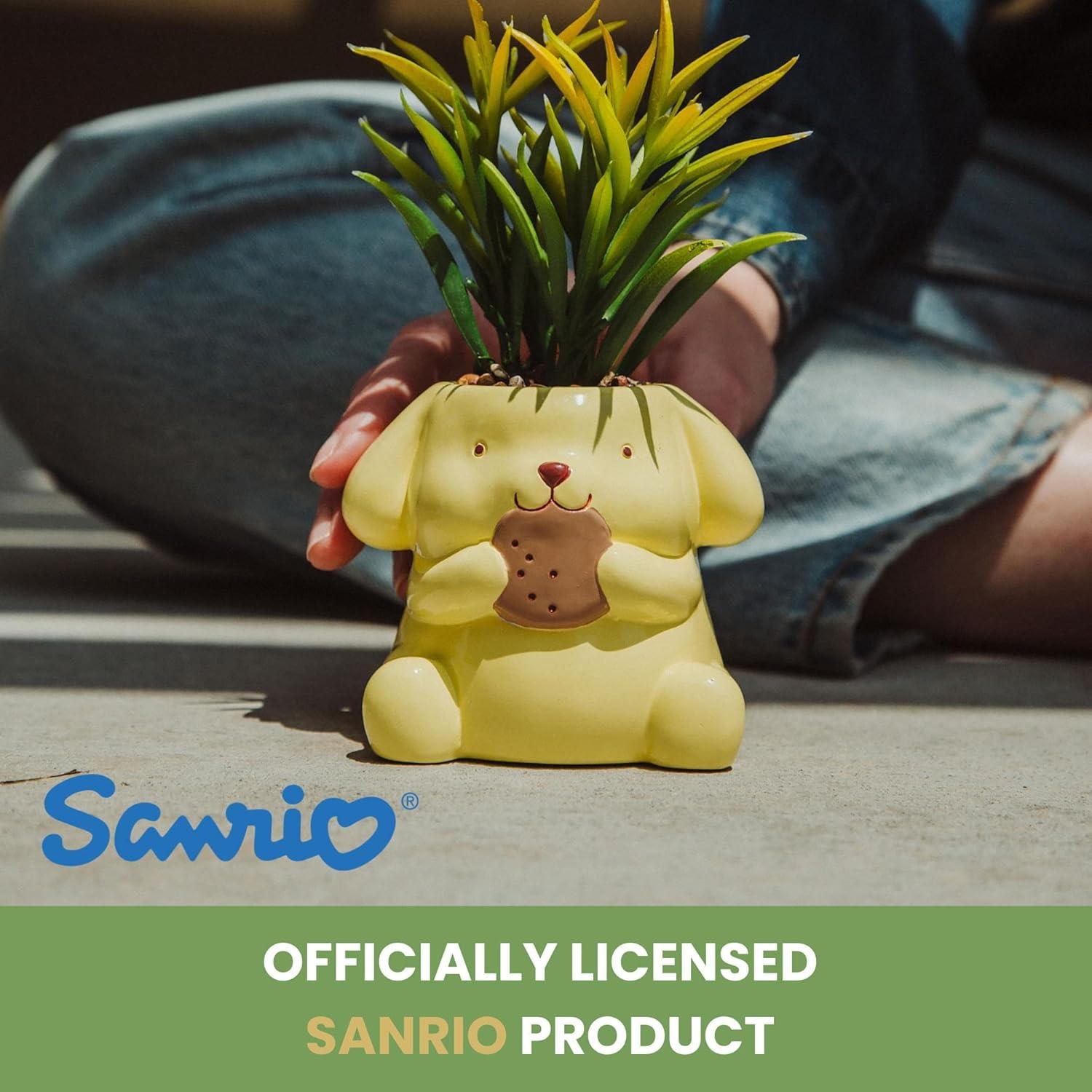 Maceta Mini Cerámica Pompompurin Toynk con Suculenta Artificial