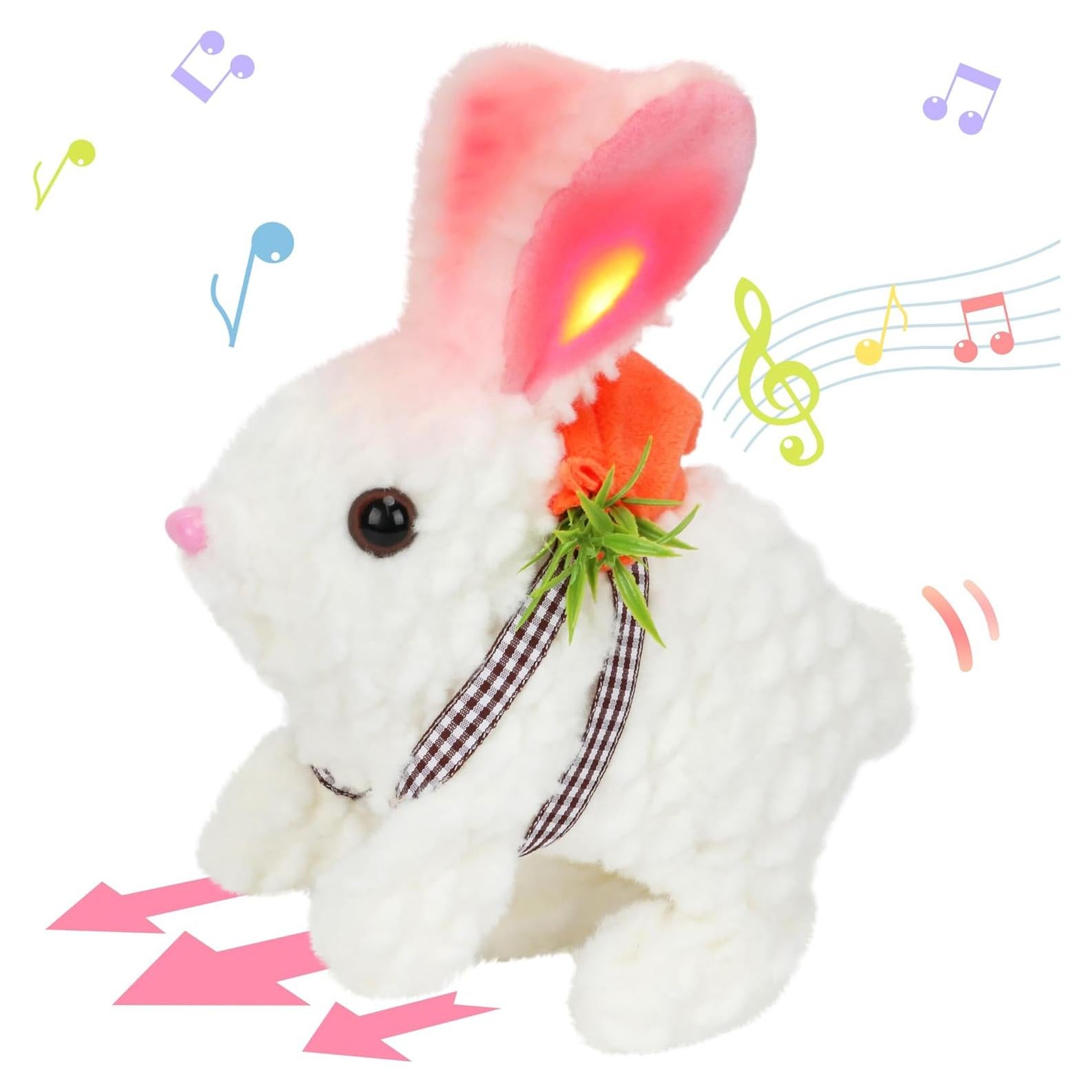 Conejo Saltarín Hopearl con Orejas LED y Sonidos 17,78 cm