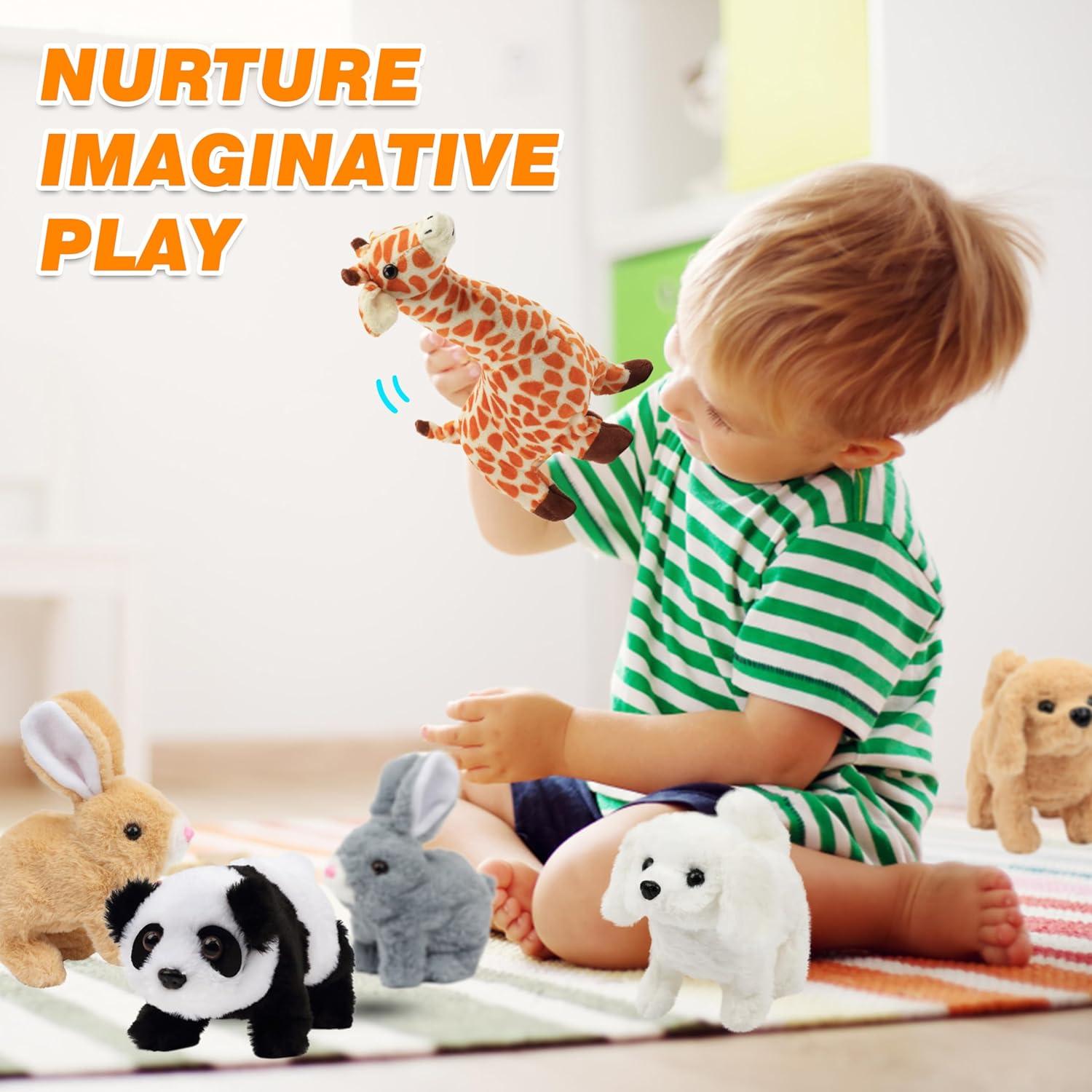 Conejo Saltarín Electrónico Hopearl Gris 18 cm Interactivo