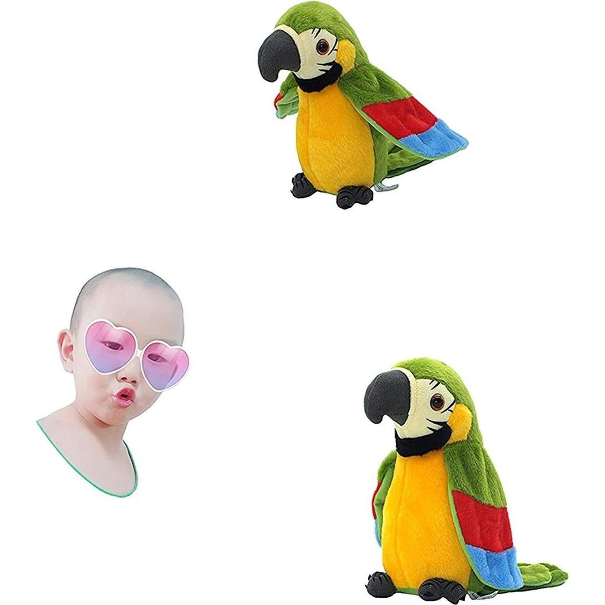 Loro Hablante Eléctrico de Peluche Xinrirong 27.7x27.7x56.1cm