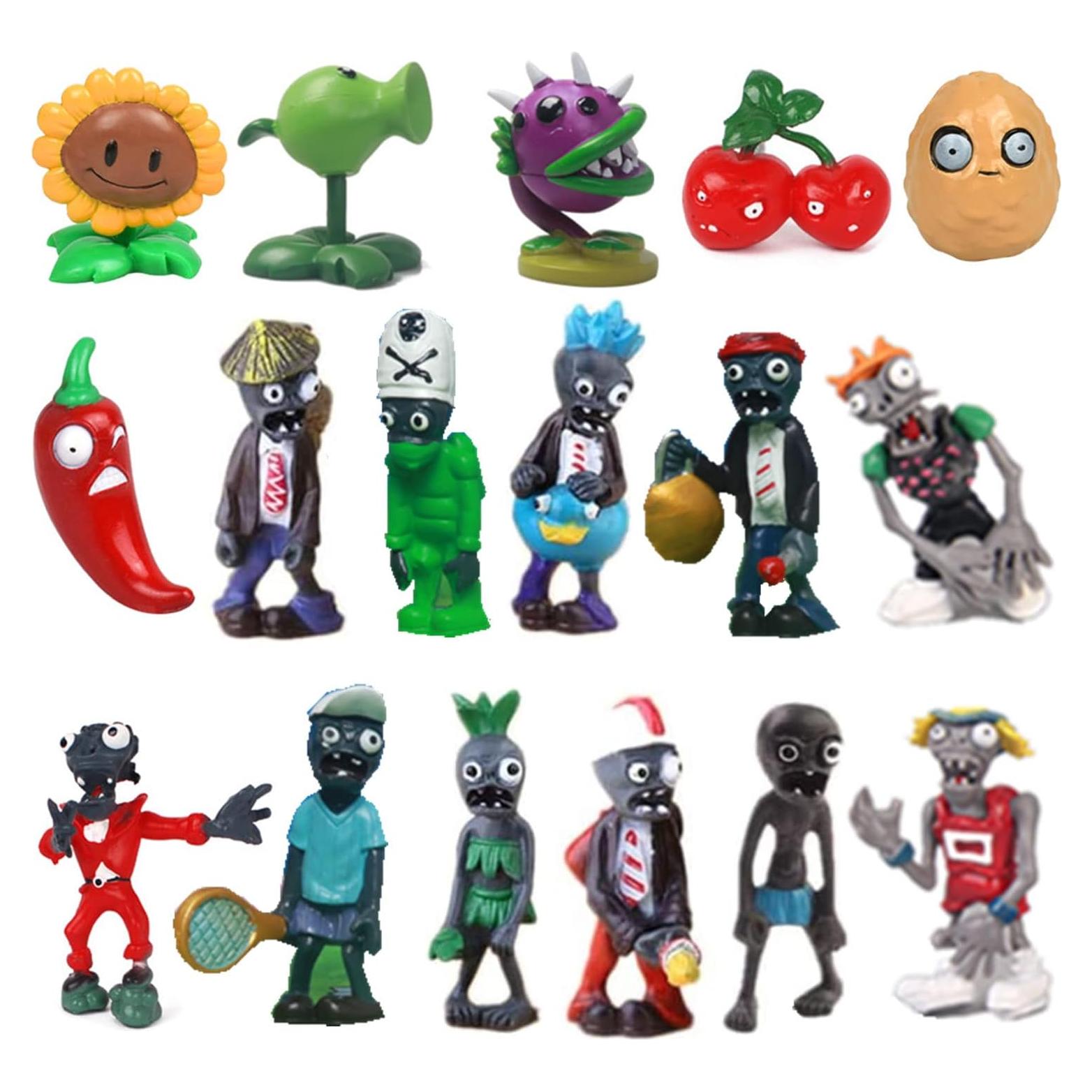 Conjunto de Juguetes de Plantas vs Zombies JHESAO 17 PCS