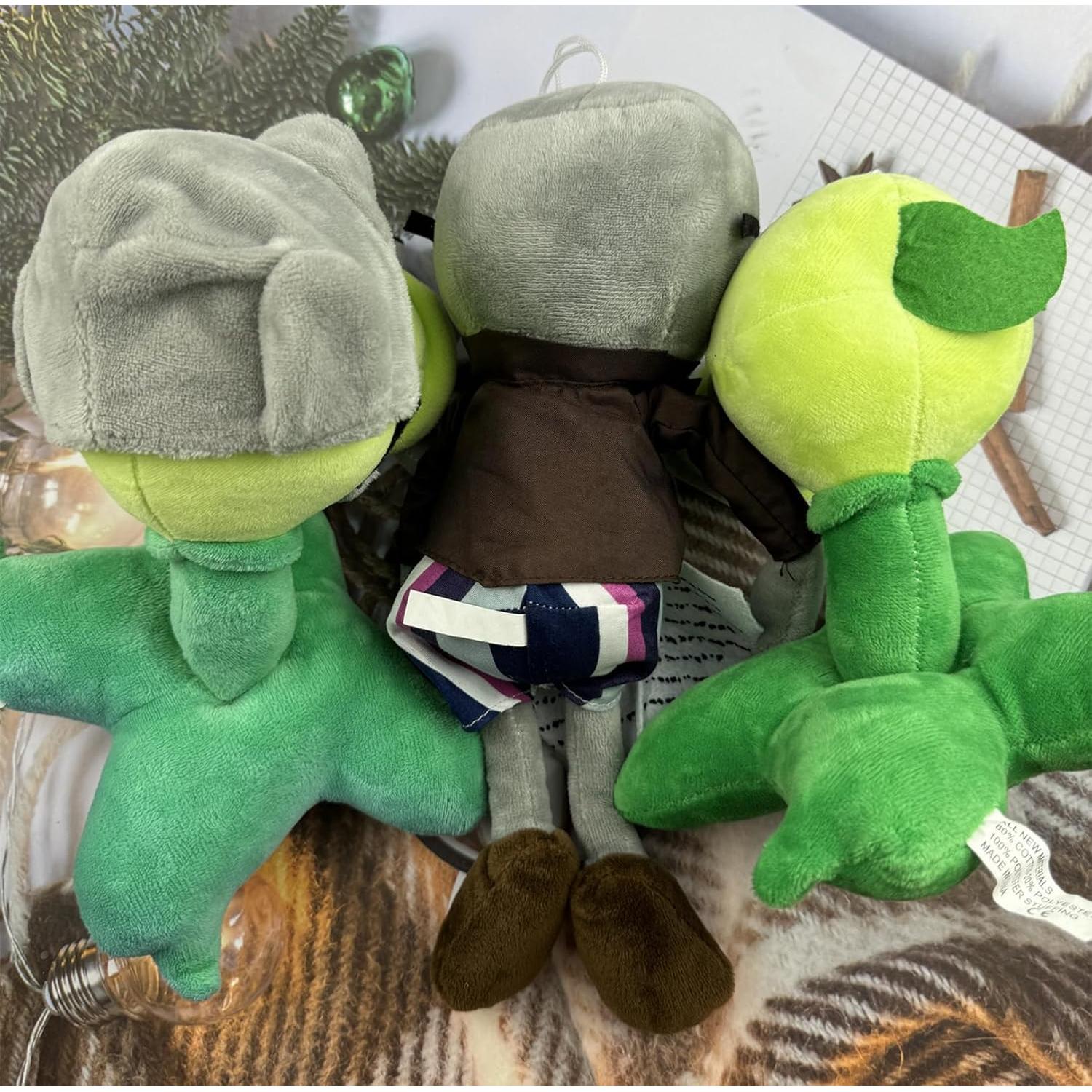 Conjunto de Peluches PVZ JHESAO - 3 Piezas Guisante y Zombi