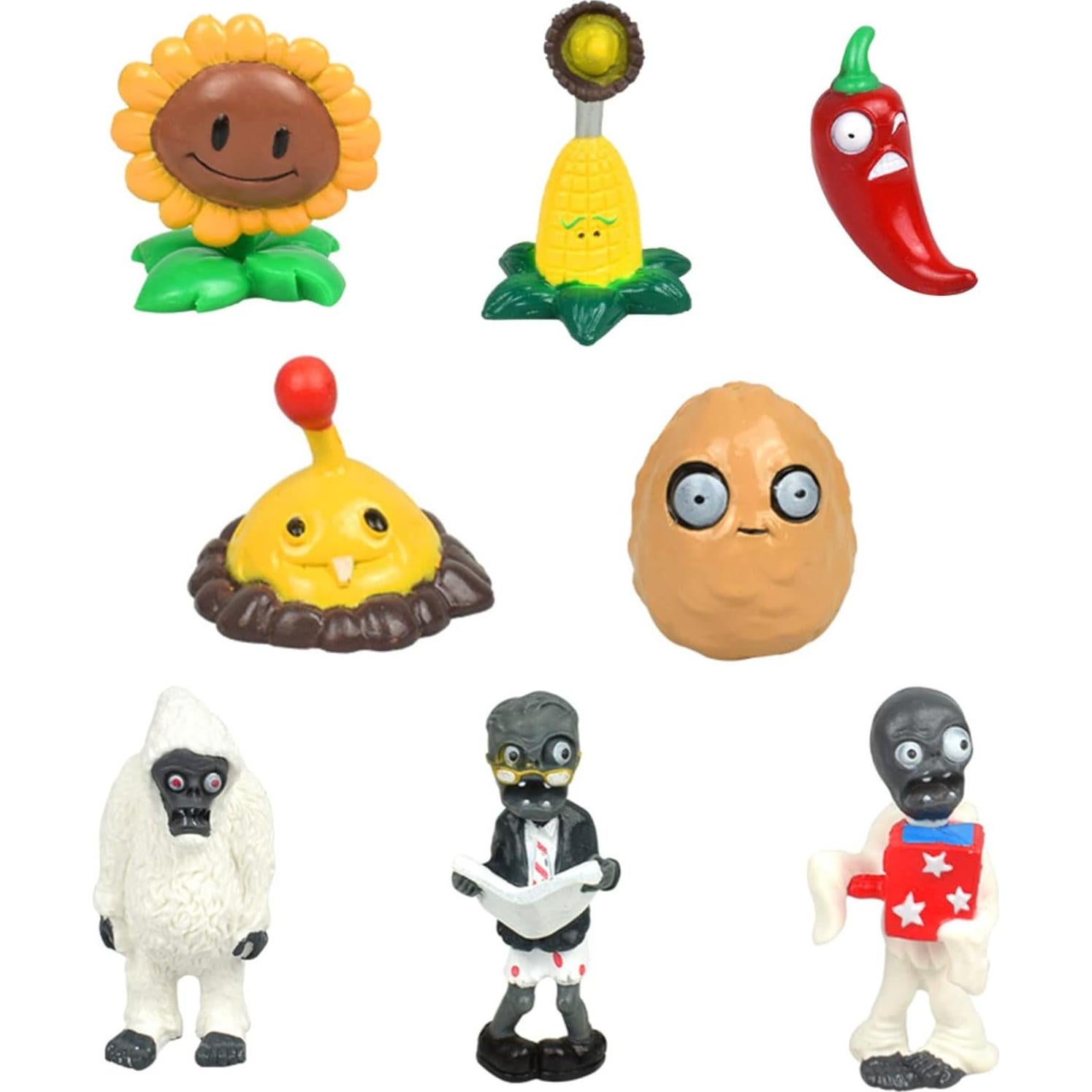 Conjunto de Juguetes de Peluche PVZ JHESAO 16 PCS 4-7 cm