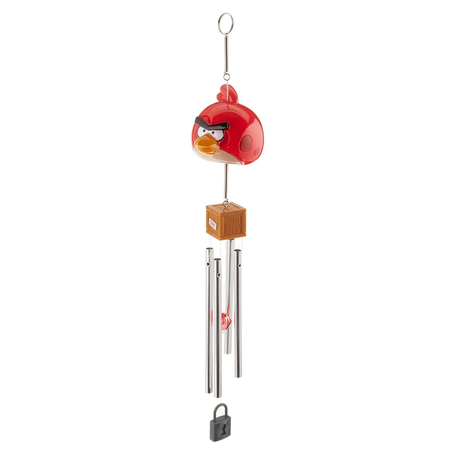 Campana de Viento Exhart Angry Birds 17.78 cm Metal Rojo