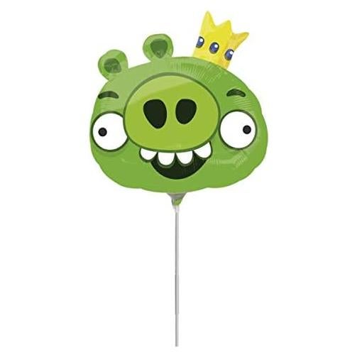 Globo de Aluminio Rey Cerdo Angry Birds 21.5x14cm