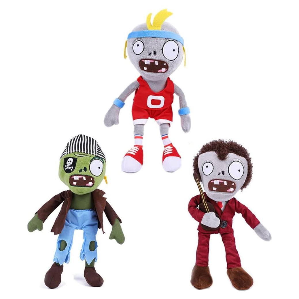 Juguete de Peluche PVZ JHESAO 3 Piezas Zombies Fútbol