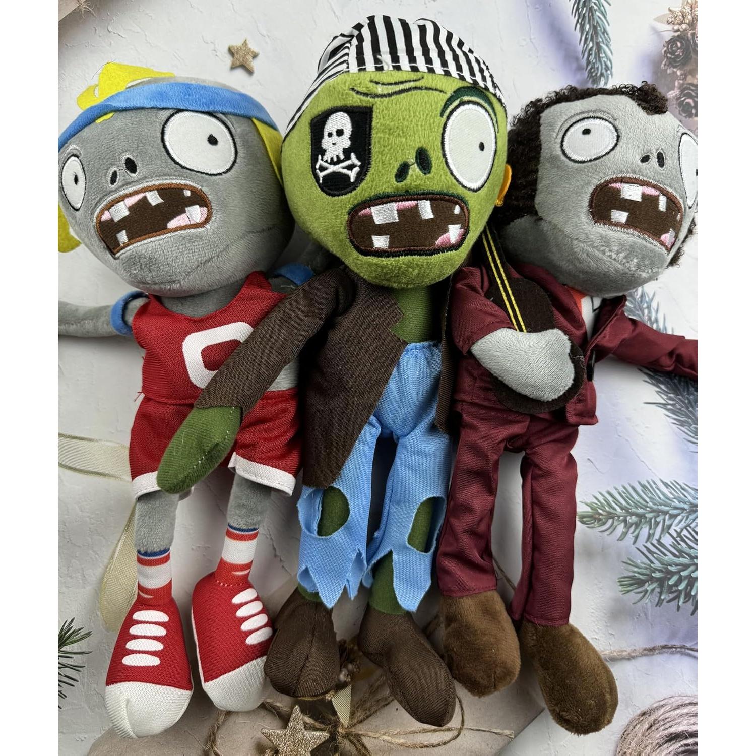 Juguete de Peluche PVZ JHESAO 3 Piezas Zombies Fútbol
