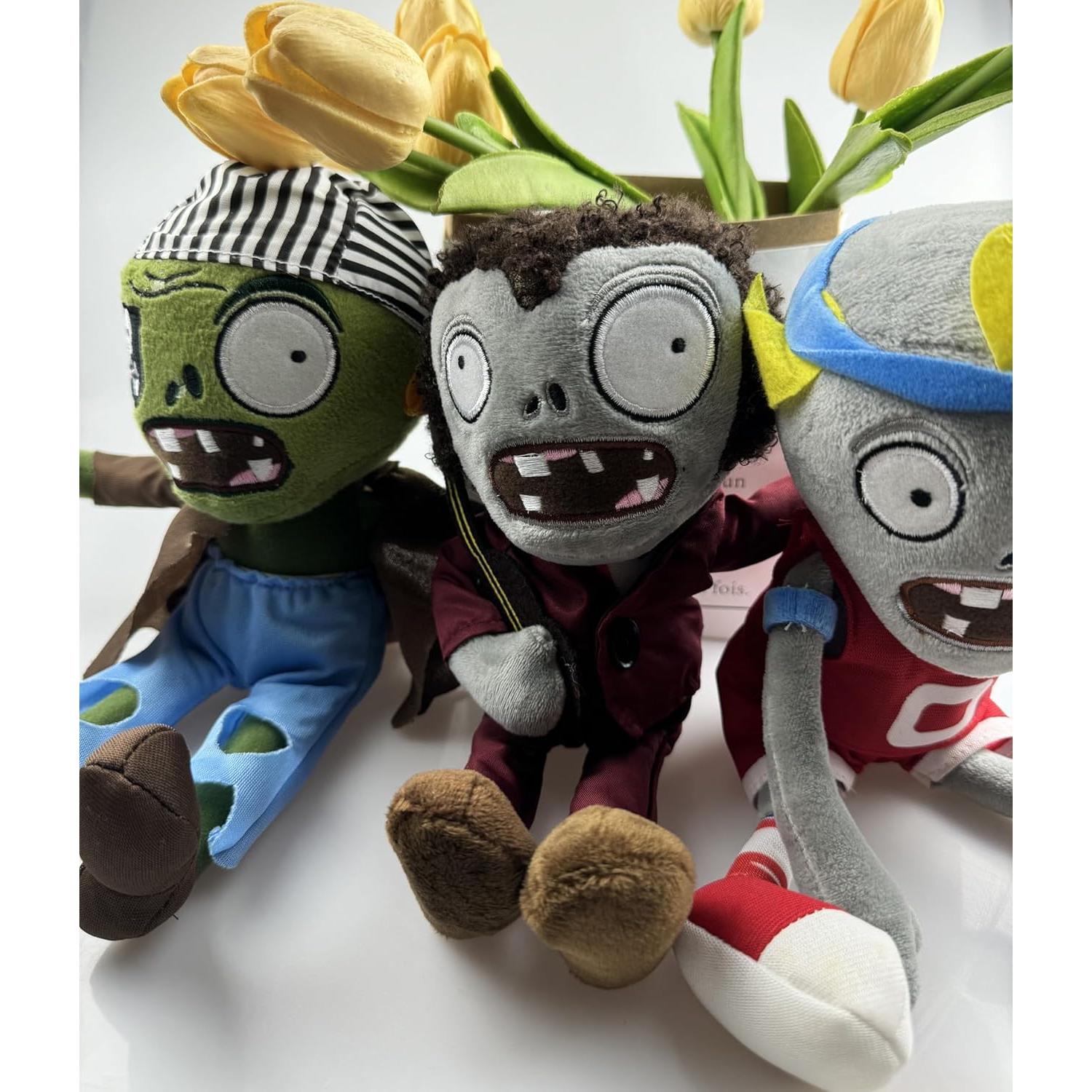 Juguete de Peluche PVZ JHESAO 3 Piezas Zombies Fútbol