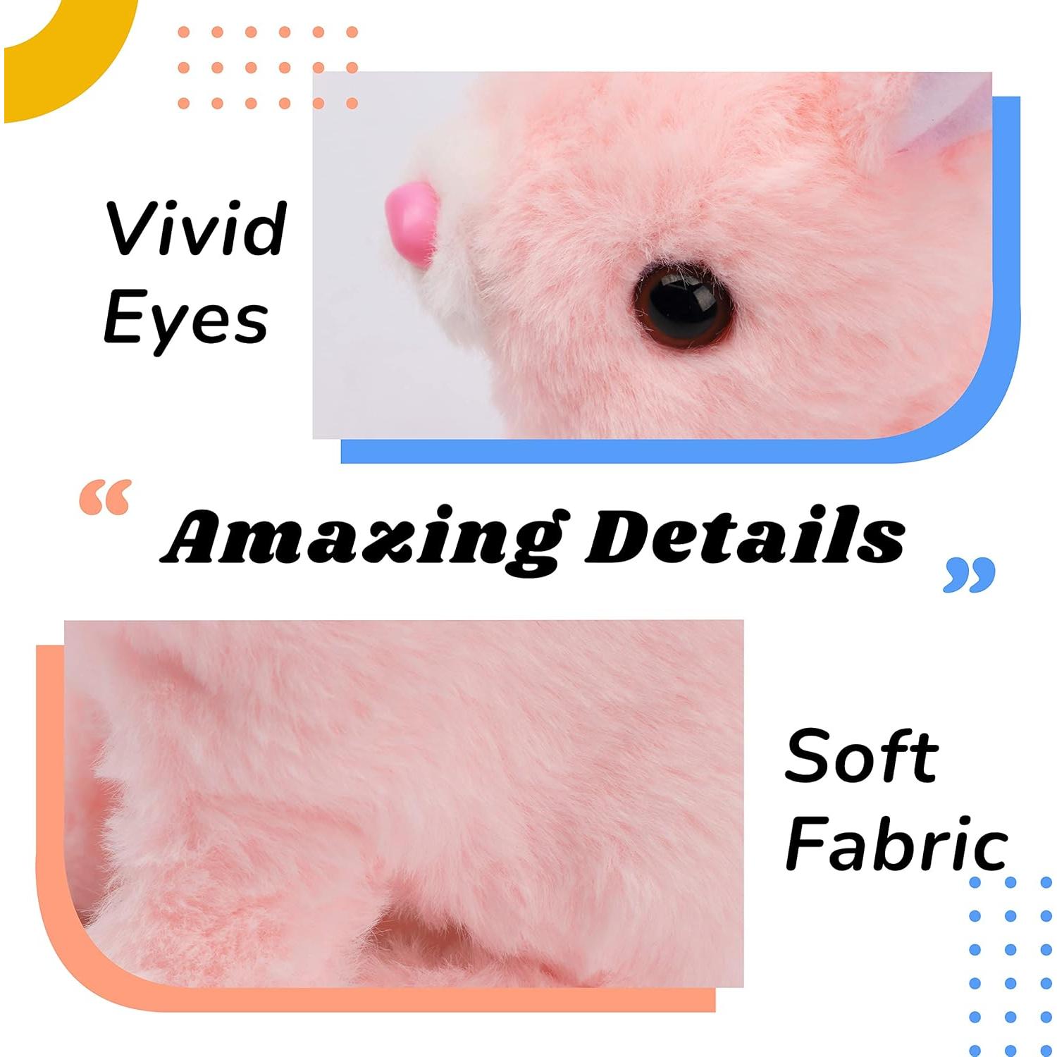 Conejo Saltarín Electrónico Hopearl Rosa 18 cm Interactivo