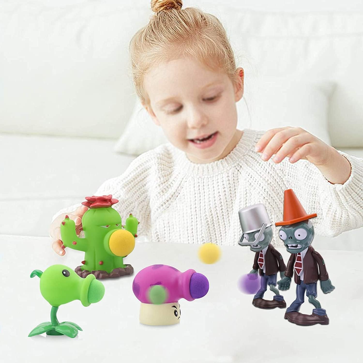Set de Juguetes Plantas vs Zombis Maikerry 5 Piezas PVC