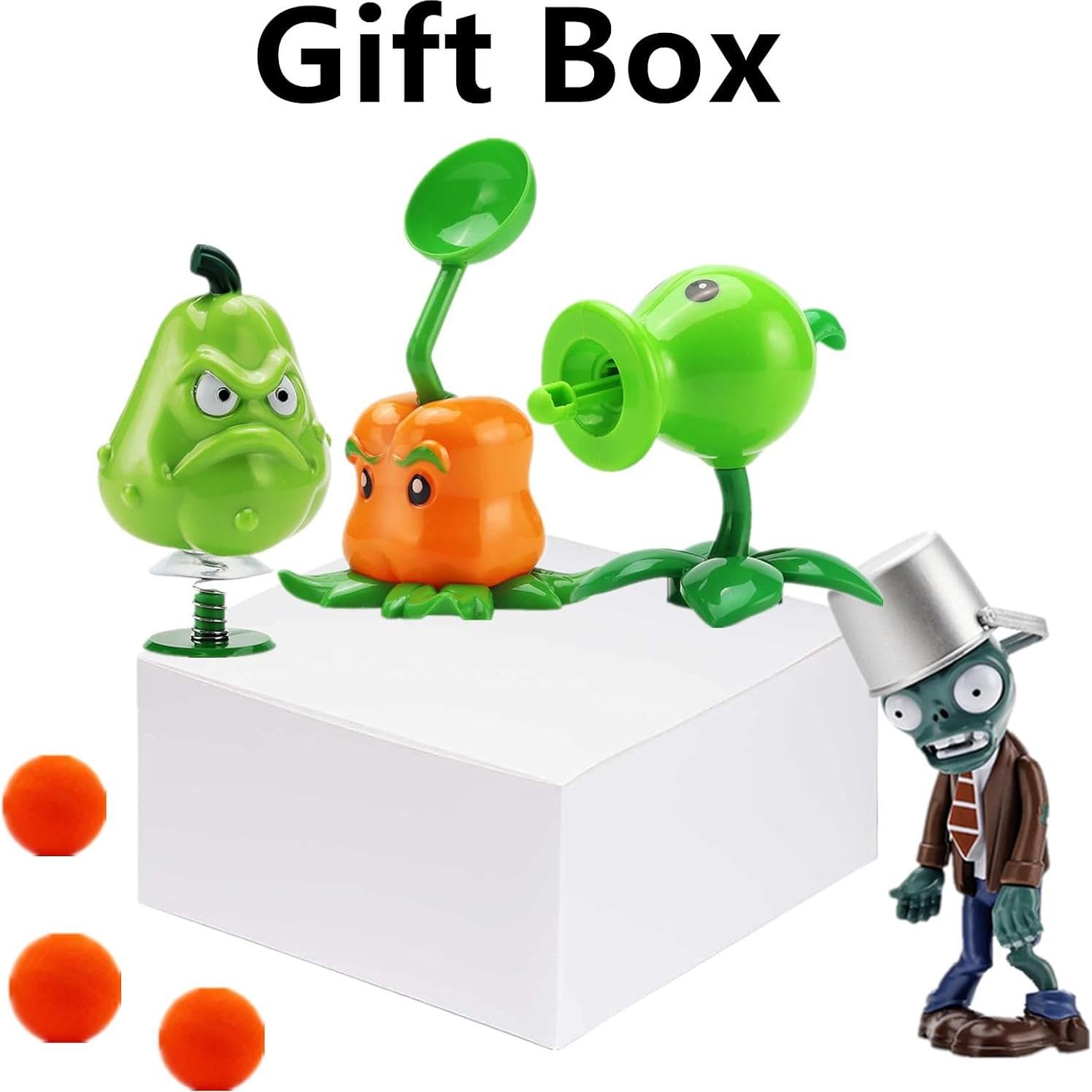 Juguetes de Plantas y Zombies JHESAO 4 PCS Figuras de Acción