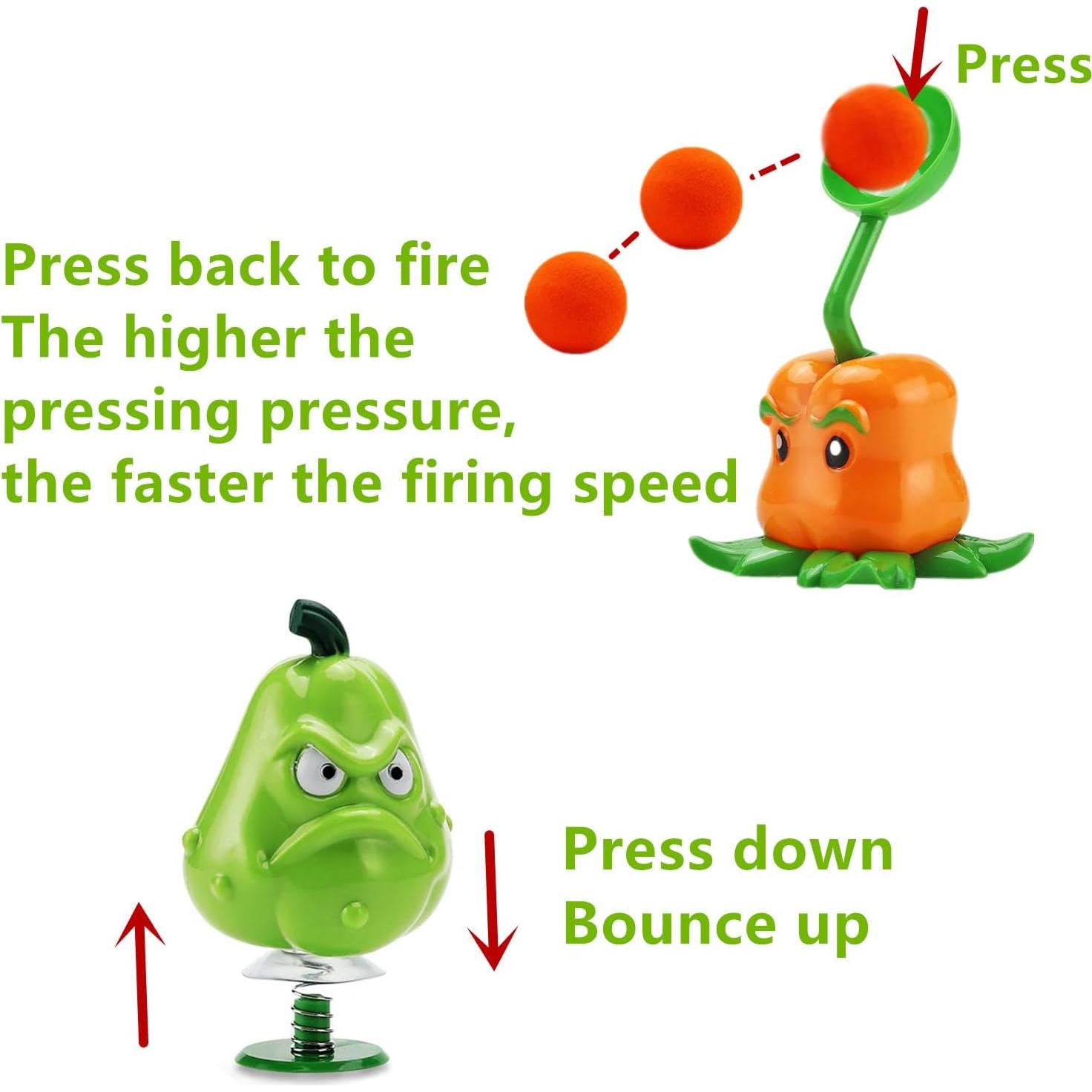 Juguetes de Plantas y Zombies JHESAO 4 PCS Figuras de Acción