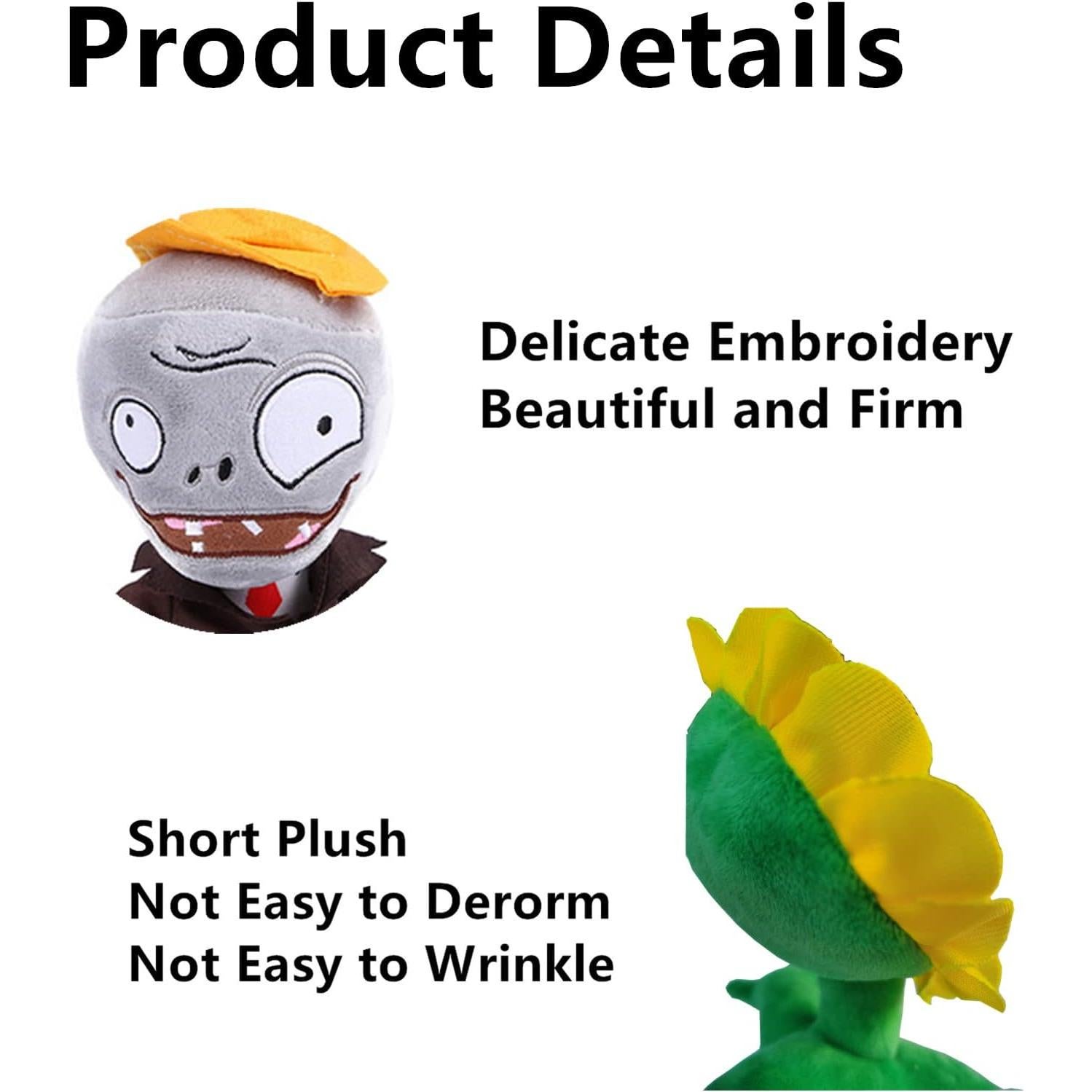 Juguetes de Peluche Zombies PVZ 10PCS JHESAO 16-30cm