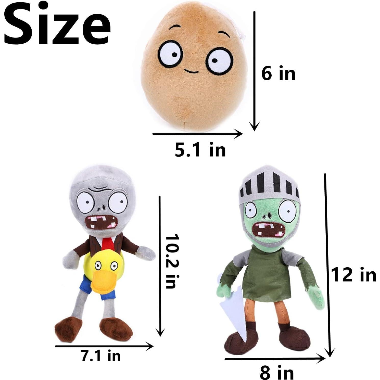 Juguetes de Peluche Zombies PVZ 10PCS JHESAO 16-30cm