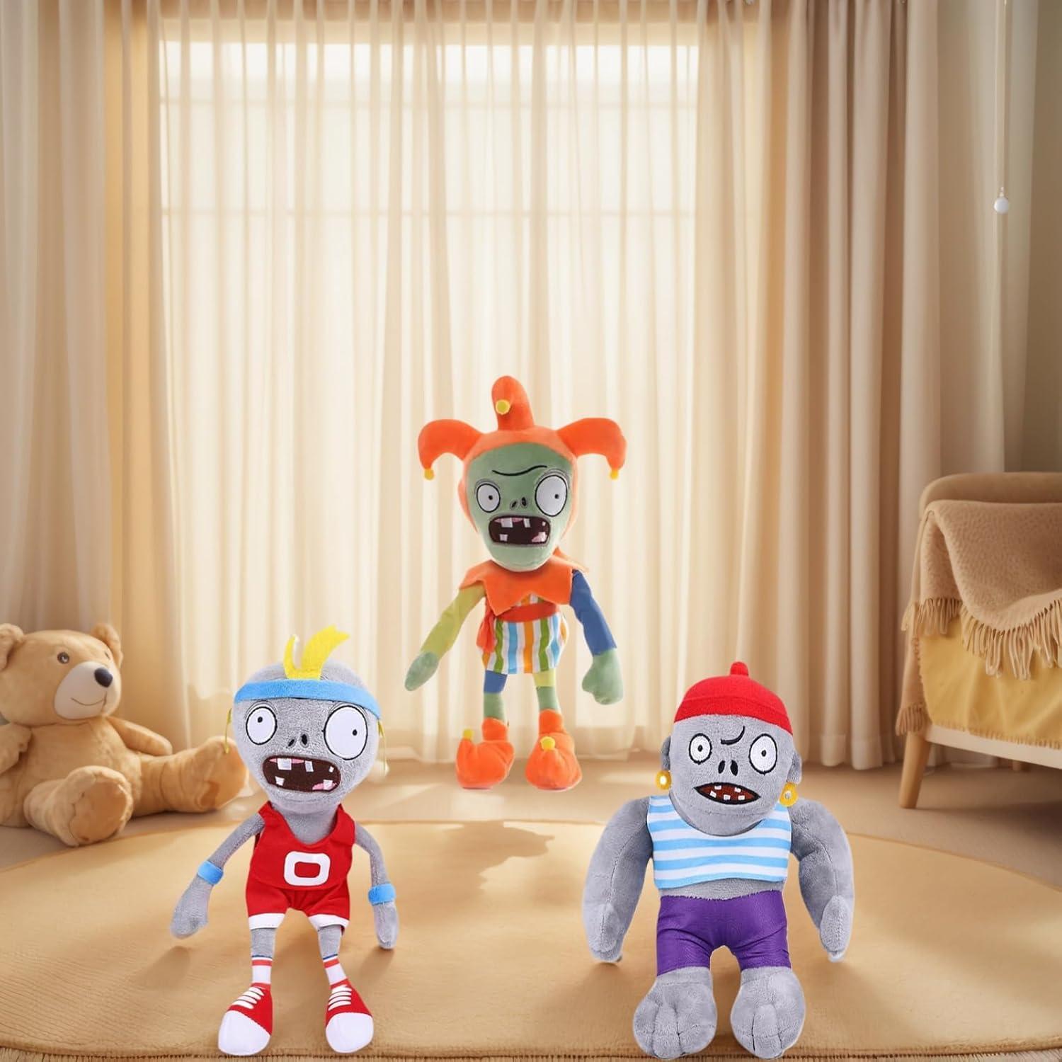 Set de 3 Juguetes de Peluche Plantas vs Zombies Dyharnsty