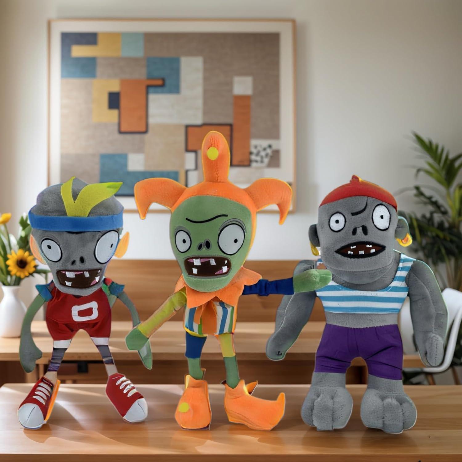 Set de 3 Juguetes de Peluche Plantas vs Zombies Dyharnsty