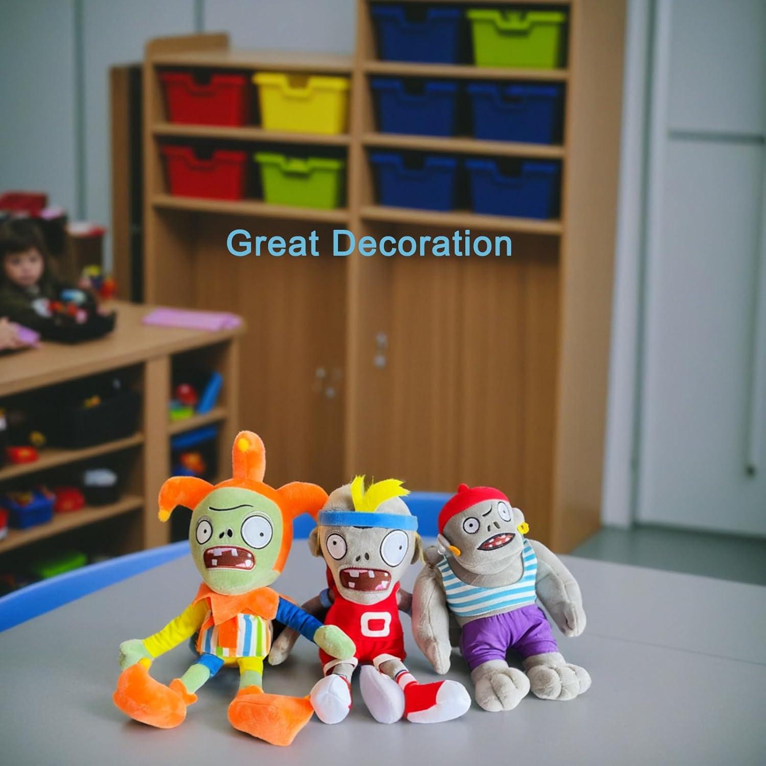 Set de 3 Juguetes de Peluche Plantas vs Zombies Dyharnsty