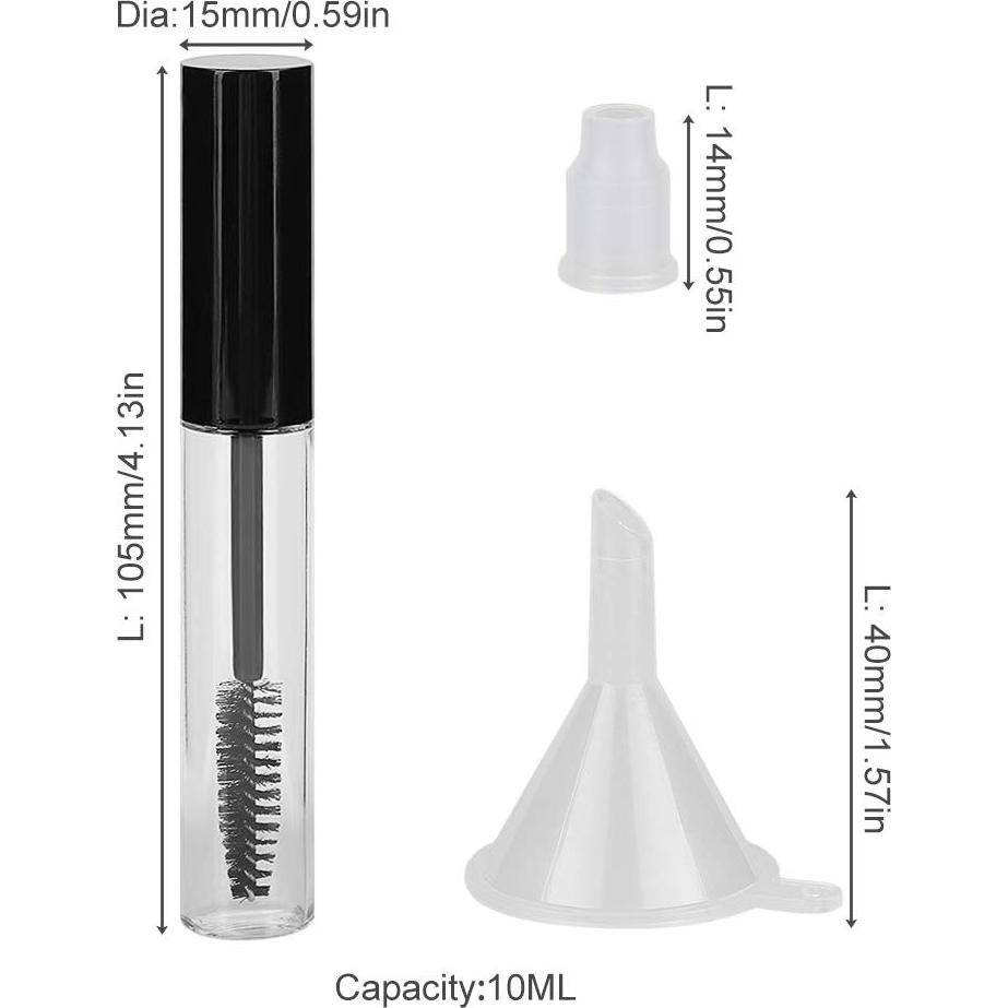GTHER 10PCS Botellas Vacías 10ML con Varita y Embudos