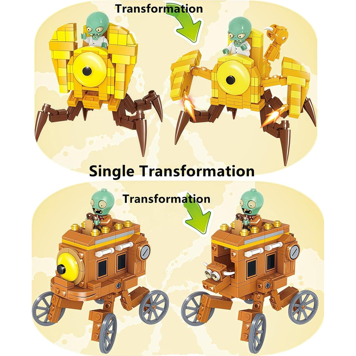 Juguete de Construcción Plantas y Zombies JHESAO 314 Piezas