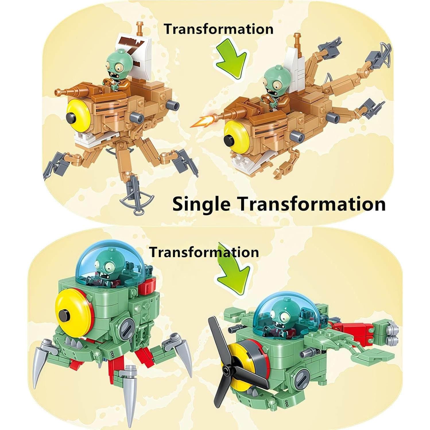 Juguete de Construcción Plantas y Zombies JHESAO 314 Piezas