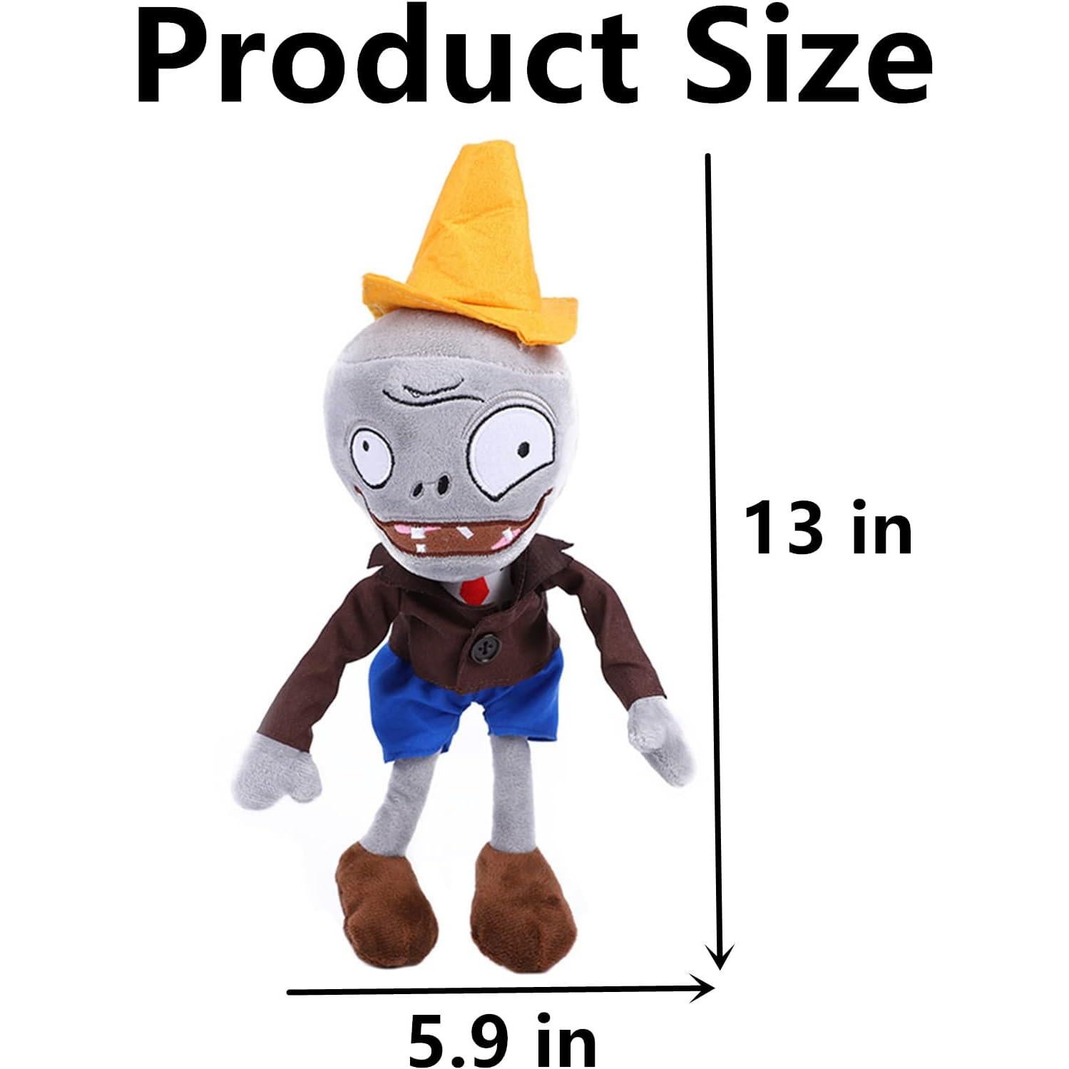 Muñeco de Peluche Zombie Conehead 30 cm JHESAO Marrón