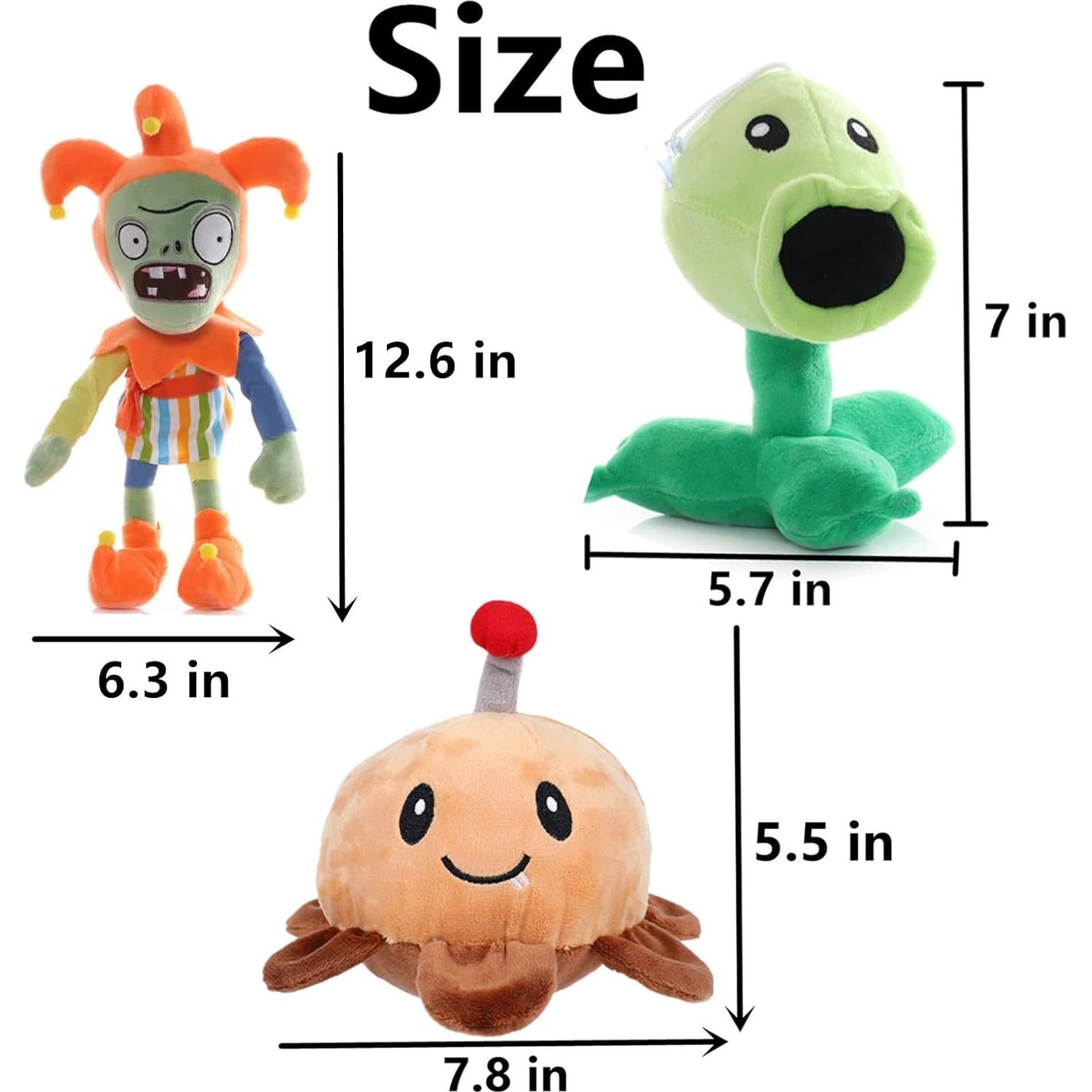 Set de 15 Muñecos de Peluche PVZ JHESAO - Zombies y Plantas