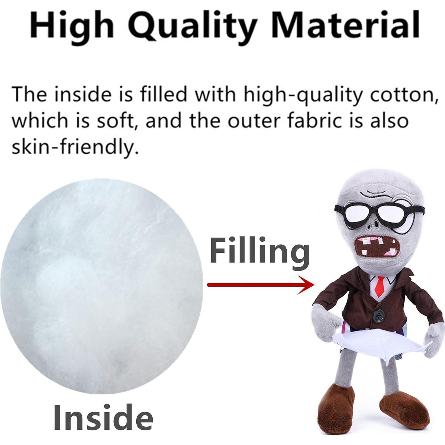 Set de 15 Muñecos de Peluche PVZ JHESAO - Zombies y Plantas