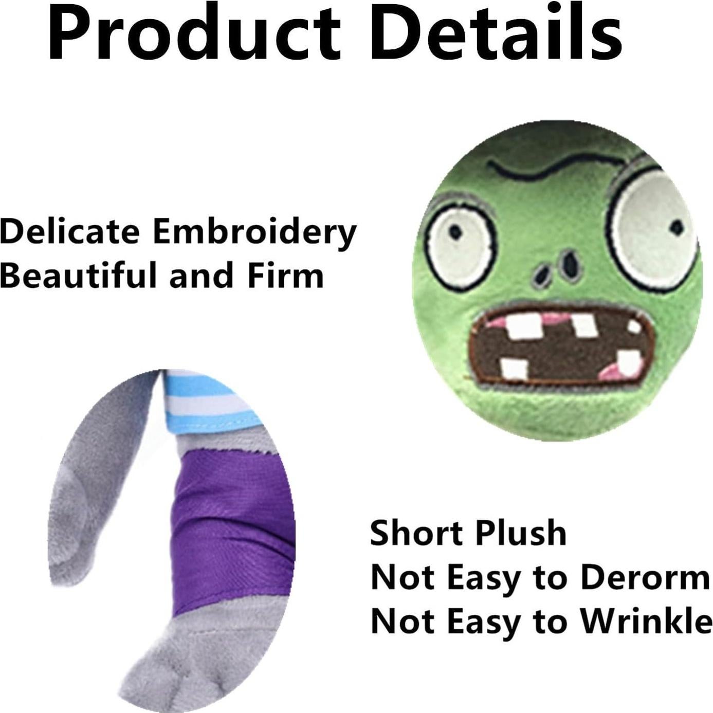 Set de 3 Peluches Plantas vs Zombies JHESAO - Martillo, Vaquero y Gargantuar Pirata