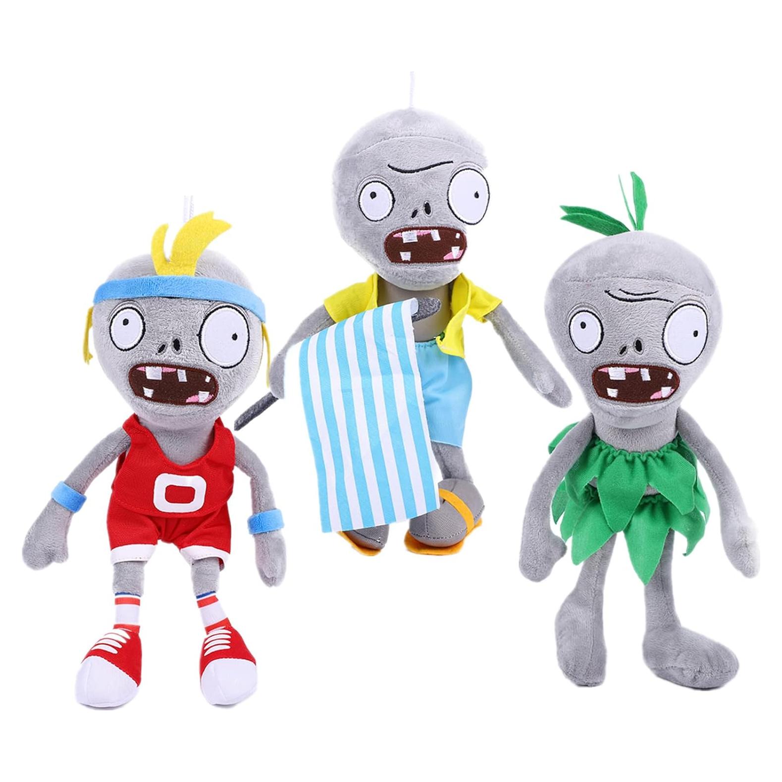 Conjunto de 3 Muñecos de Felpa Plantas vs Zombis Suyudian