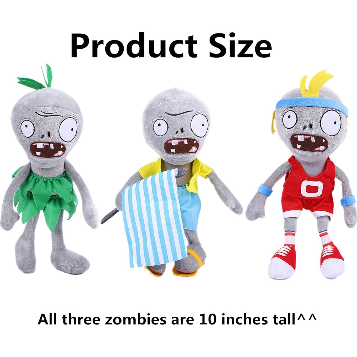 Conjunto de 3 Muñecos de Felpa Plantas vs Zombis Suyudian