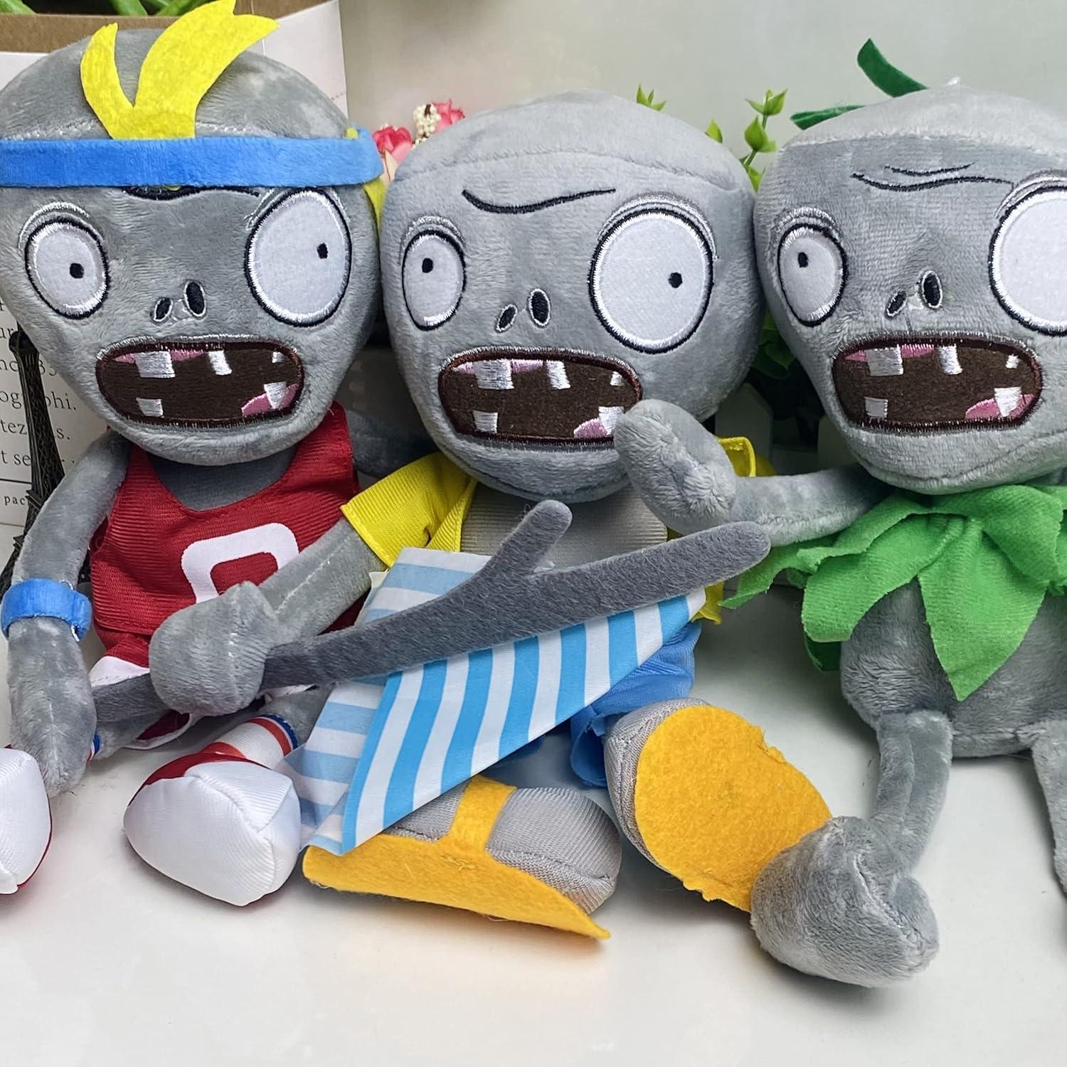 Conjunto de 3 Muñecos de Felpa Plantas vs Zombis Suyudian