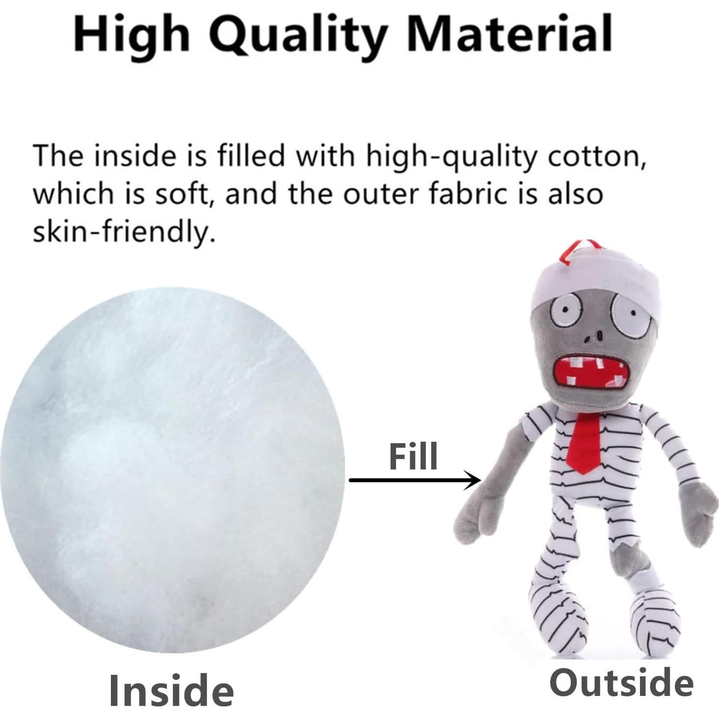 Muñeco de Peluche Momia 28cm JHESAO Plants vs Zombies