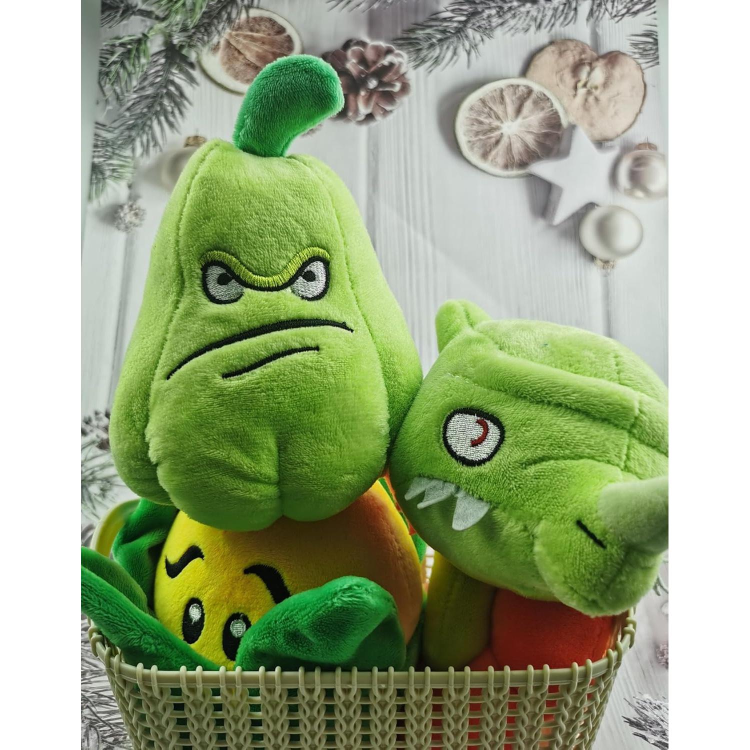 Juguetes de Peluche PVZ JHESAO 3 Pcs Calabaza, Snapdrago y Maíz