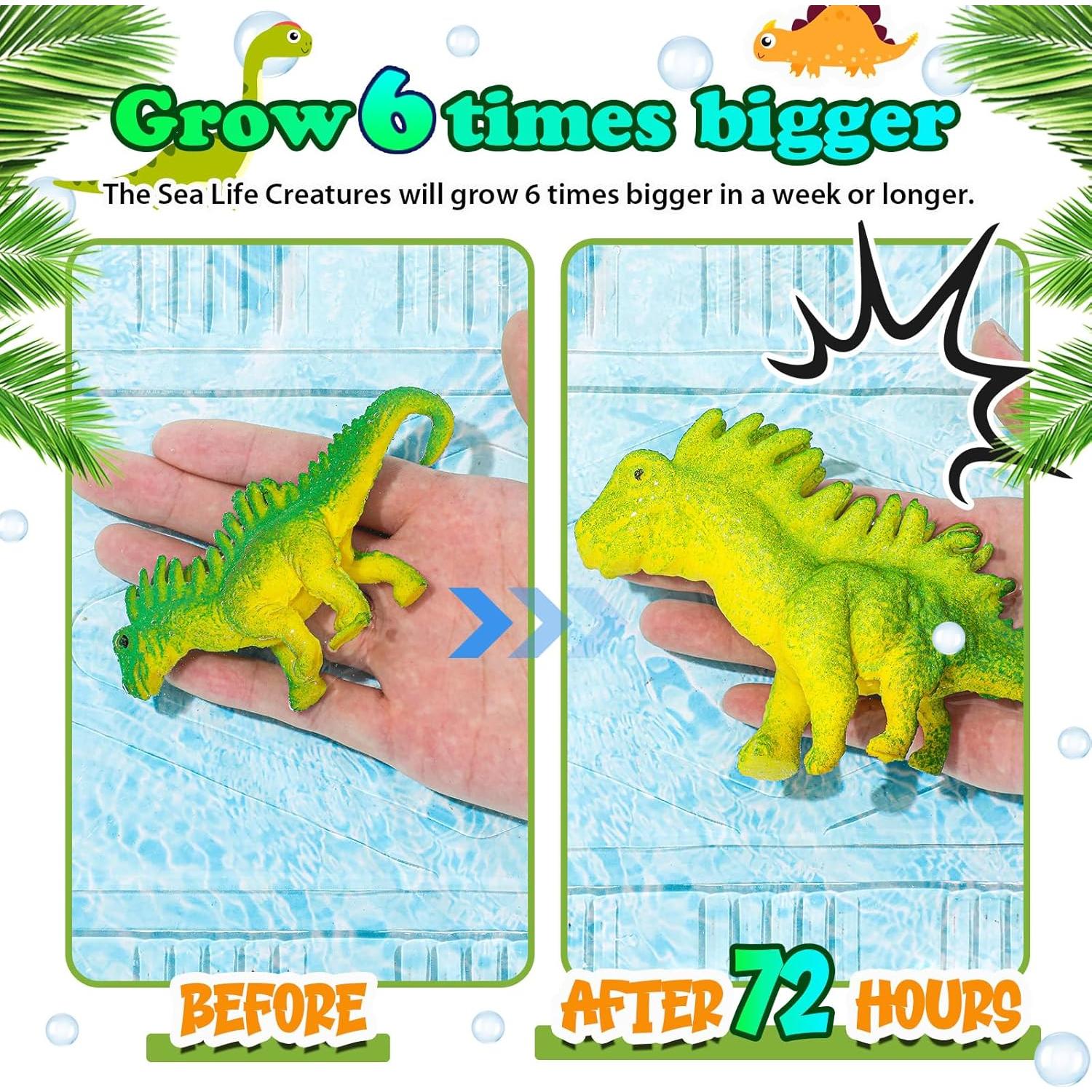 Conjunto 8 Criaturas Crecientes Dinosaurios Outus - Juguete Educativo