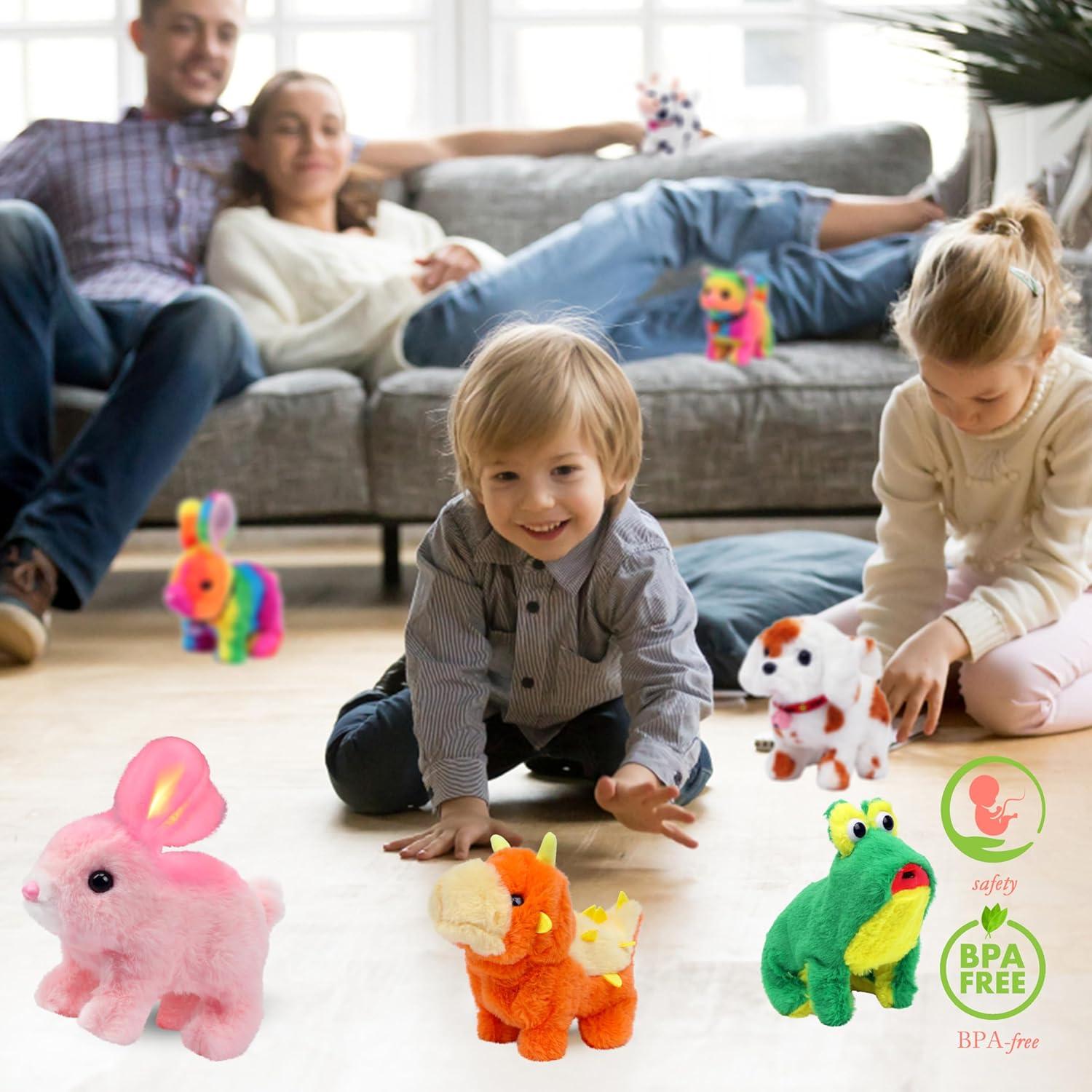 Conejo Saltarín Hopearl Rosa con Orejas LED Interactivo