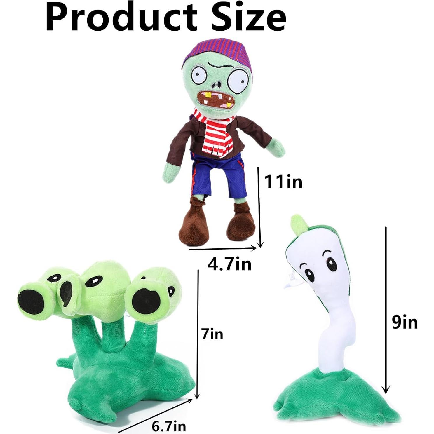 Juguetes de Peluche PVZ JHESAO 3 PCS Piratas Zombies 20 cm