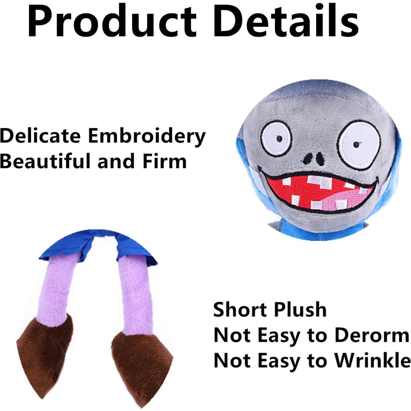 Juguetes de Peluche Zombie PVZ JHESAO 3 Piezas 30cm