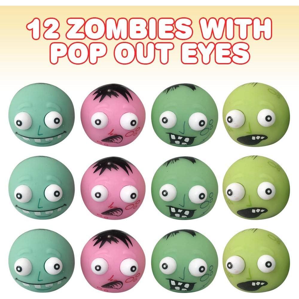 Set de 12 Juguetes Antiestrés Zombie ArtCreativity 5 cm
