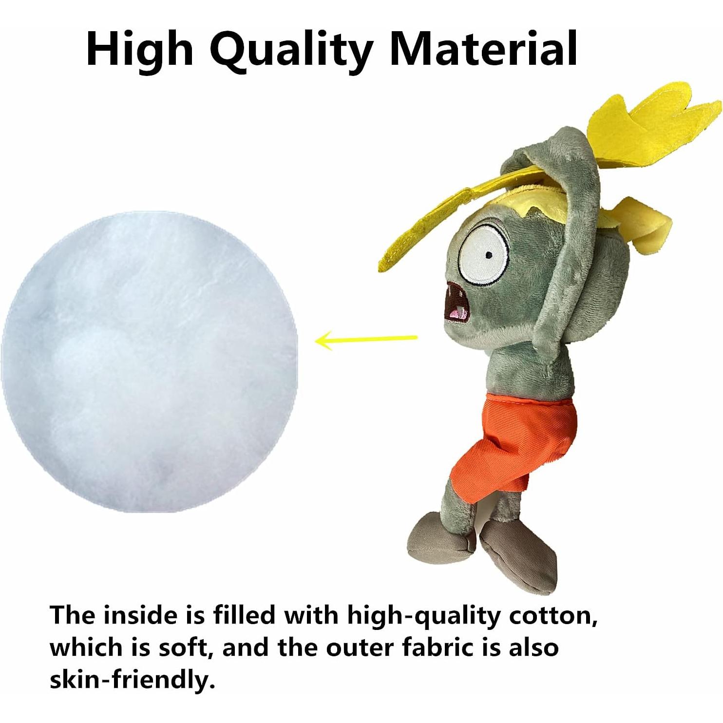 Set de 3 Juguetes de Peluche Plantas vs Zombies PVZ