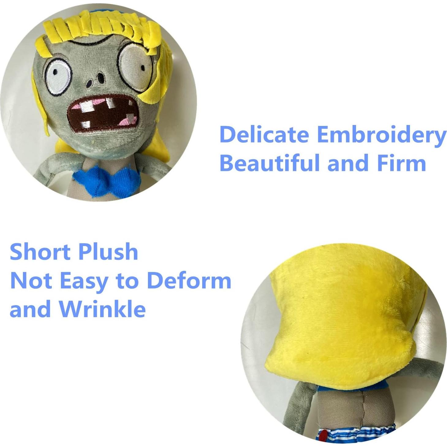 Set de 3 Juguetes de Peluche Plantas vs Zombies PVZ